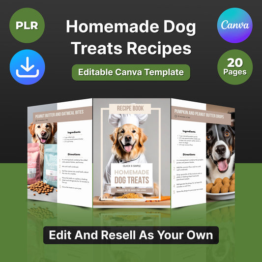 Homemade Dog Treats Recipes (Izmenjivi Canva Šablon)