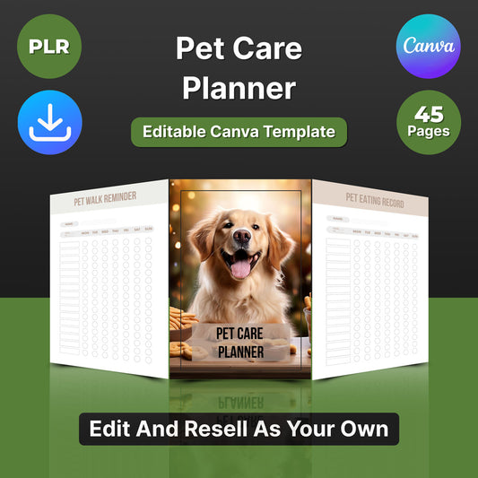 Pet Care Planner (Izmenjivi Canva Šablon)