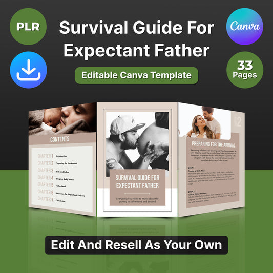 Survival Guide For Expectant Father (Izmenjivi Canva Šablon)