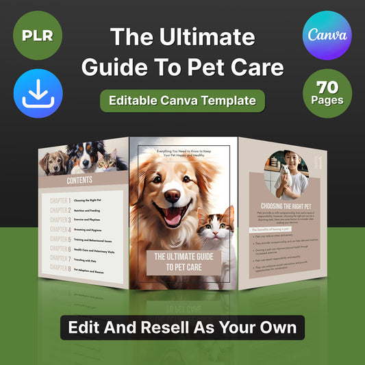 Pet Care E-Book (Izmenjivi Canva Šablon)